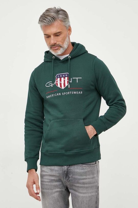 

Толстовка Гант Gant, зеленый