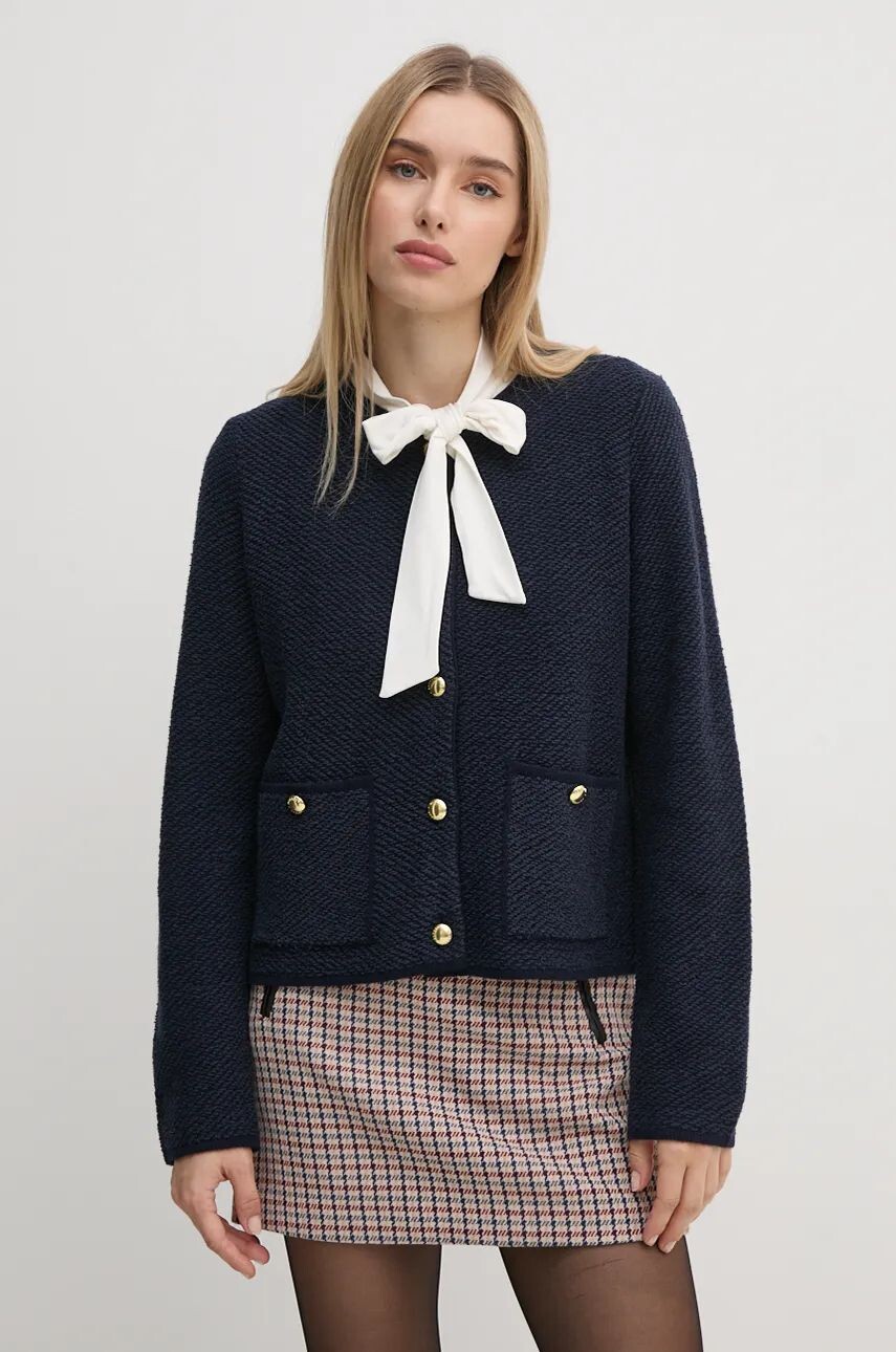 

Кардиган Barbour из шерсти, темно-синий