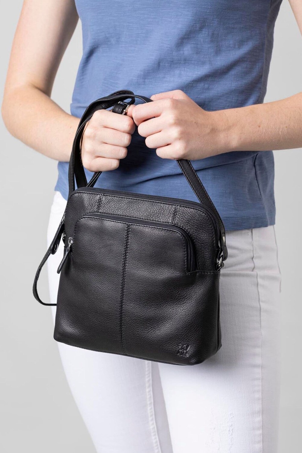 

Кожаная сумка через плечо ворона Lakeland Leather, черный