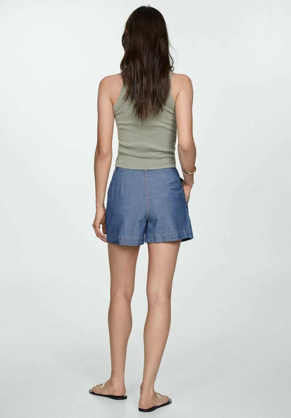 

Джинсовые шорты LETIZIA Mango, синий