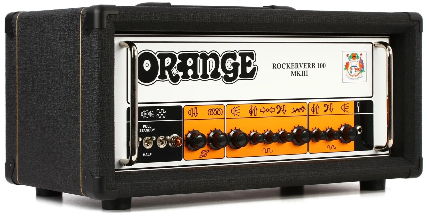 

Orange Rockerverb 100 MKIII — 2-канальная ламповая головка мощностью 100 Вт — чёрная