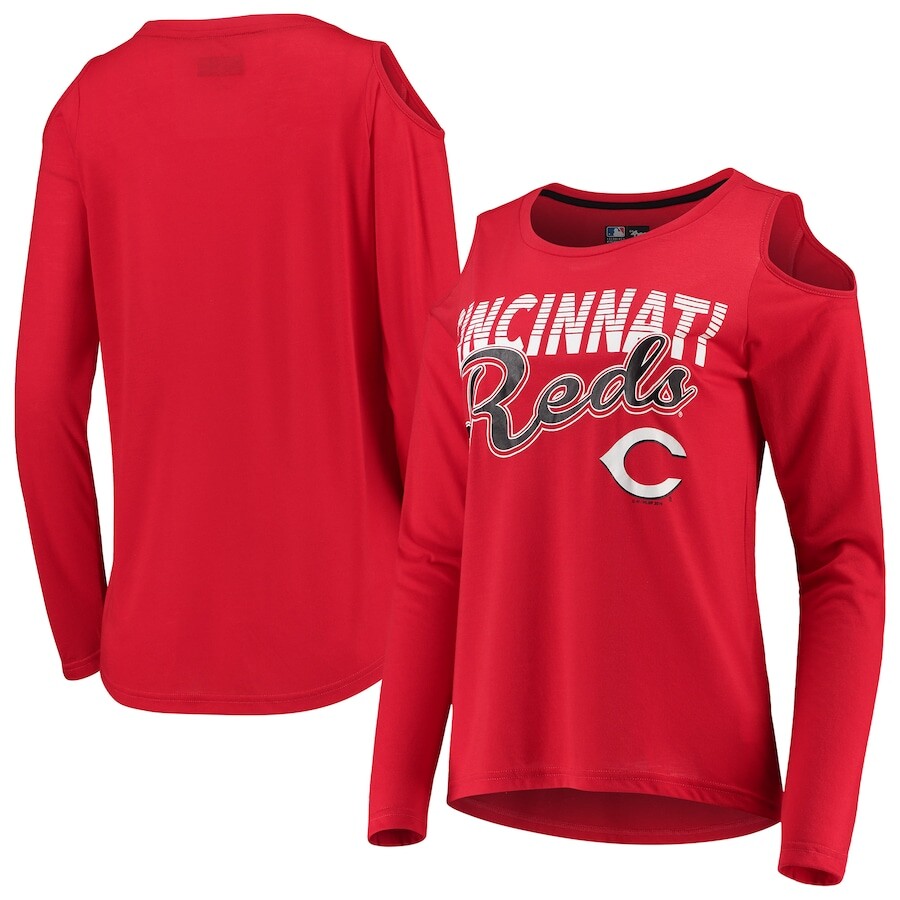

Футболка с длинным рукавом G-III 4Her by Carl Banks Cincinnati Reds, красный