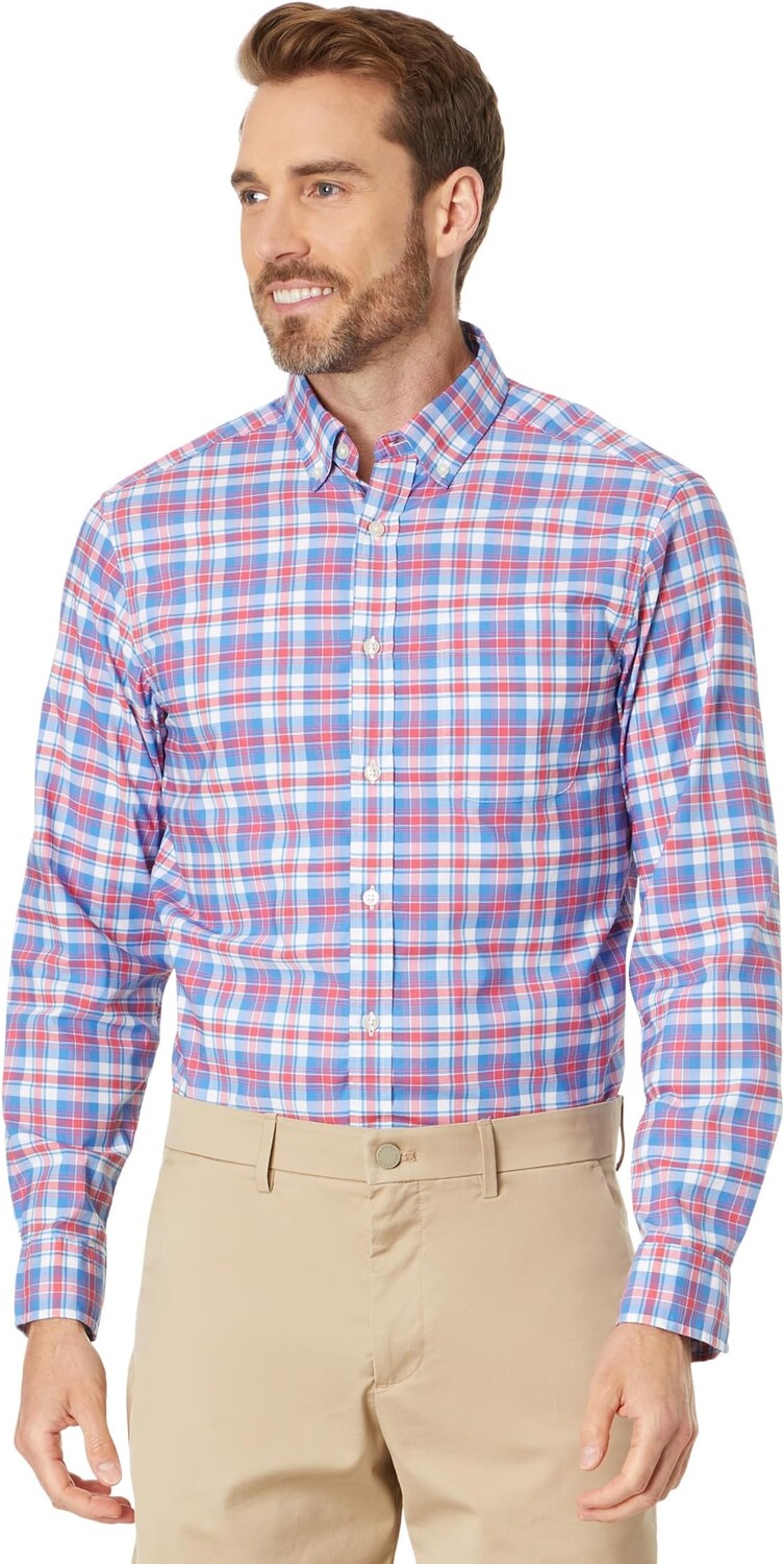

Повседневная рубашка в клетку Brrr Vineyard Vines, цвет Sailors Red
