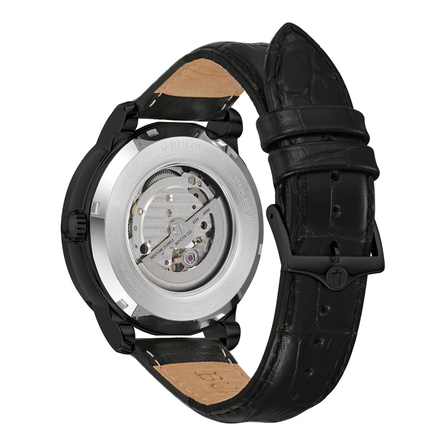 цена Мужские автоматические часы с черным ремешком — 98A139 Bulova