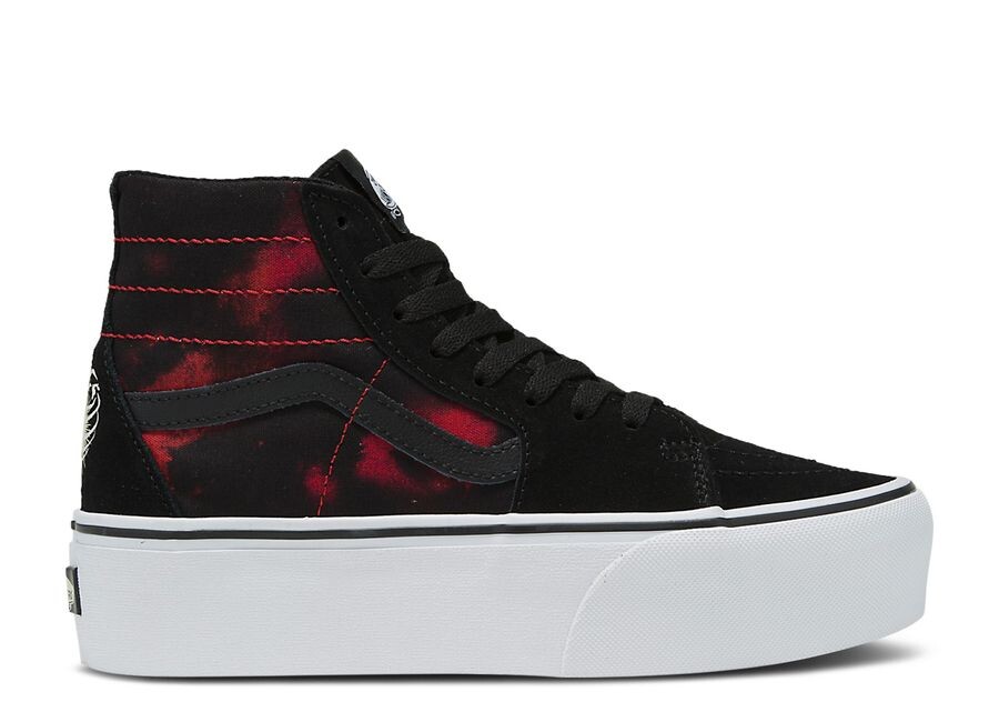 

Кроссовки Vans Sk8-Hi Tapered Stackform 'Glow-In-The-Dark Skull Print', черный