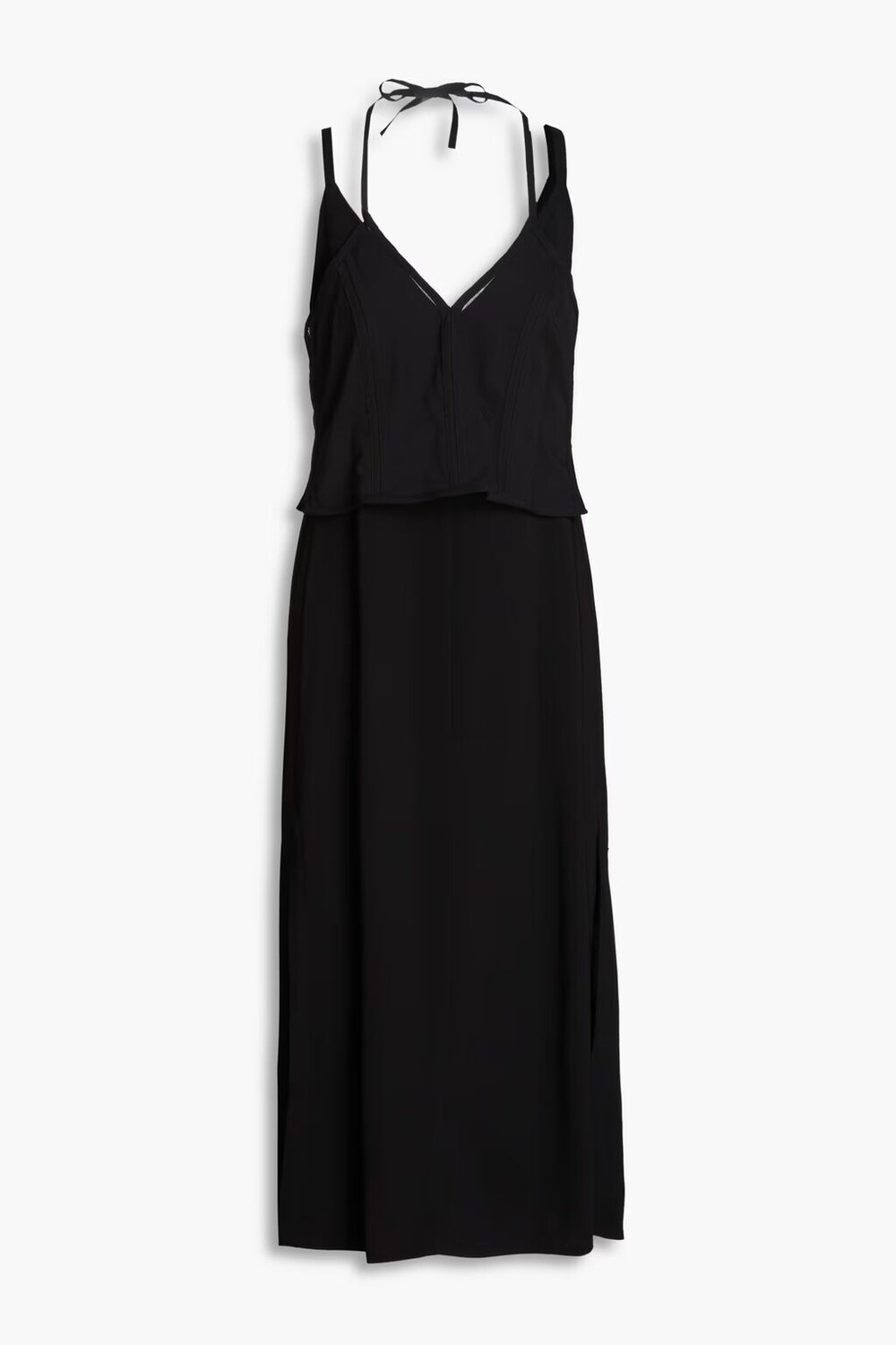 

Многослойное платье миди из эластичного крепа 3.1 Phillip Lim, черный