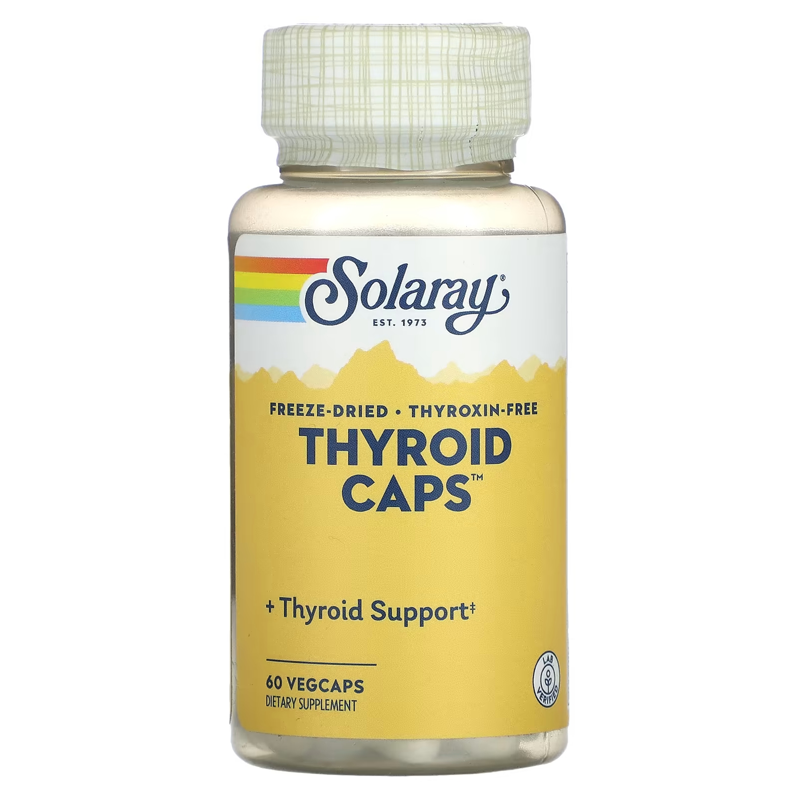 Solaray лиофилизированные капсулы для щитовидной железы, 60 растительных капсул natural factors добавка для здоровья щитовидной железы 60 растительных капсул