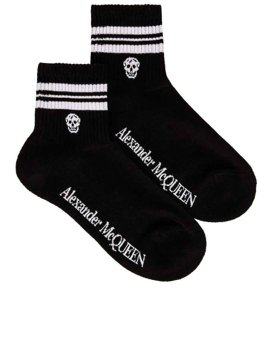 

Носки Alexander Mcqueen Skull Stripe, цвет Black & White