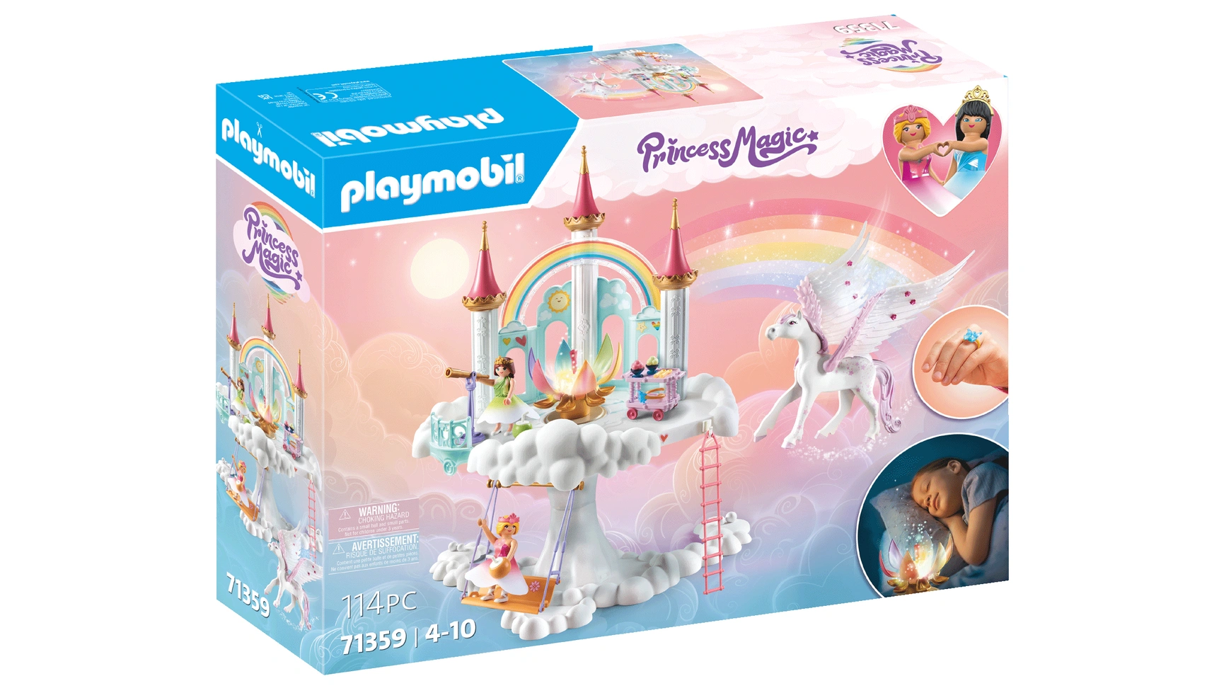 волшебная принцесса небесная экскурсия с жеребенком пегасом playmobil Волшебная принцесса небесный радужный замок Playmobil