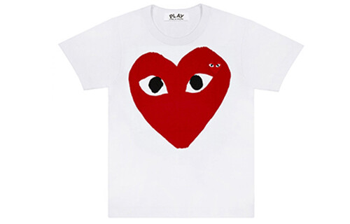 

Comme des Garçons Play Мужская футболка с короткими рукавами Белая