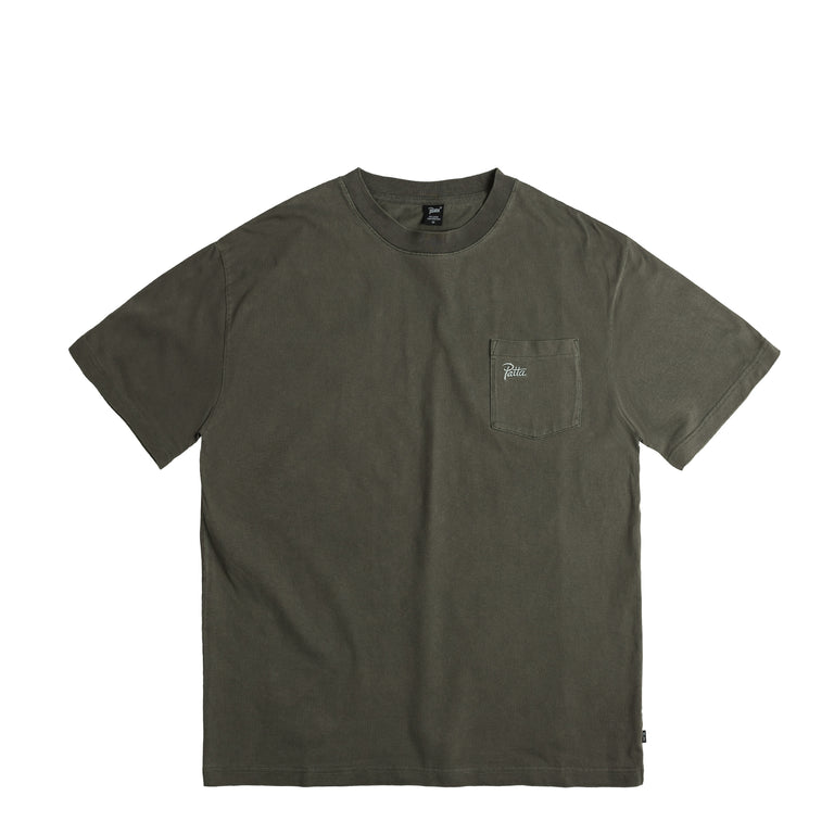 

Футболка Basic Washed Pocket T-Shirt Patta, цвет beetle