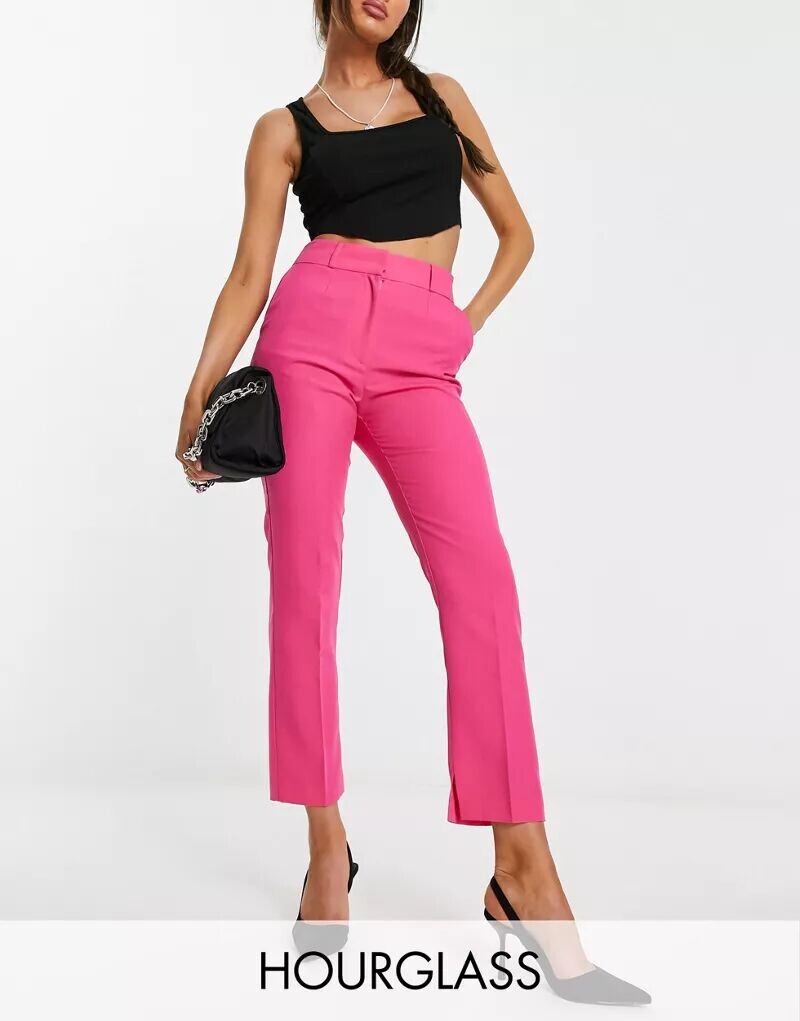 

Вишнево-розовые узкие брюки-сигареты ASOS Hourglass