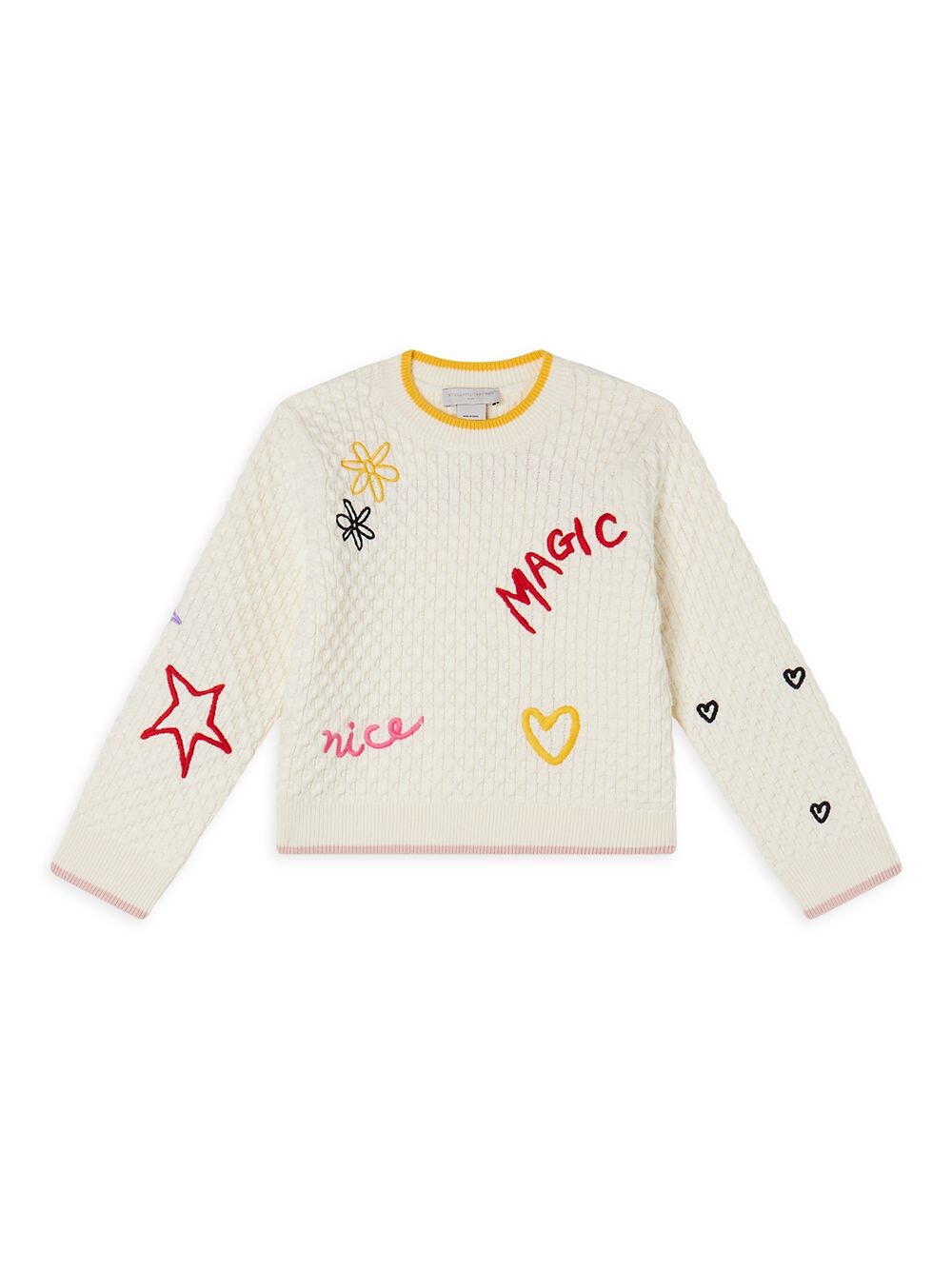 

Свитер с вышивкой Little Girl's & Girl's Daydreamer Scribble Stella McCartney Kids, белый