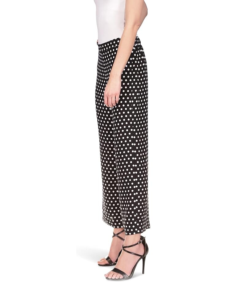 

Брюки Michael Kors Polka Dot Wide Leg Pants, черный/белый