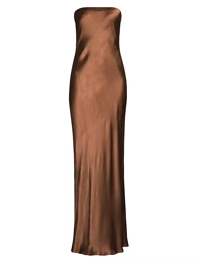 Платье макси без бретелек Moondance Bec & Bridge, цвет chocolate brown