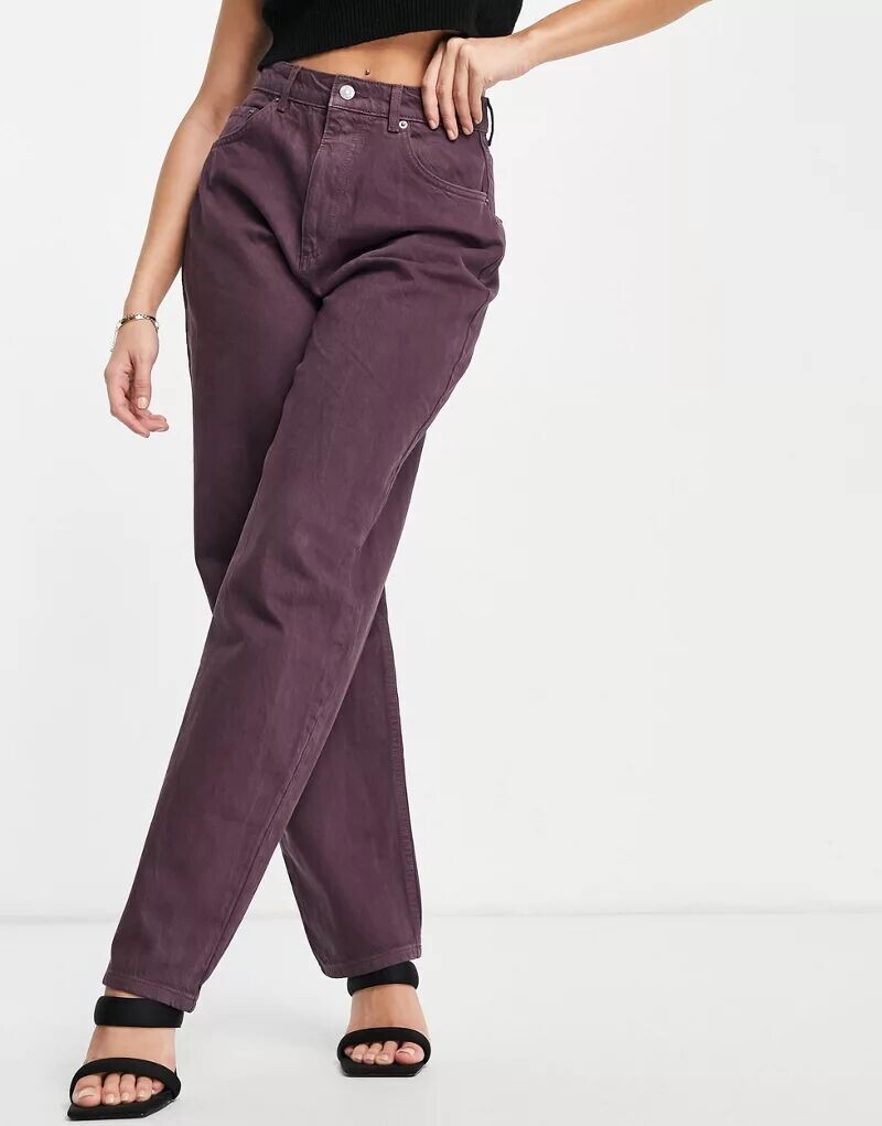 

Супер непринужденные джинсы Mom из смесового хлопка премиум-класса ASOS - PURPLE