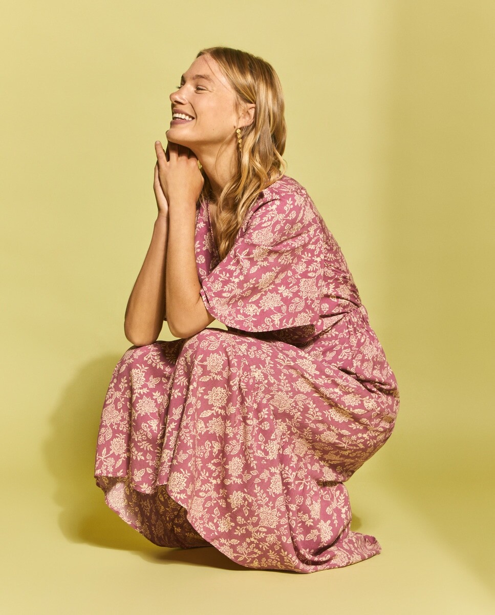 

Женская блузка с цветами Southern Cotton, розовый