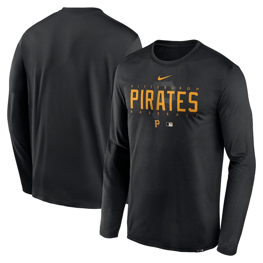 

Футболка с длинным рукавом Nike Pittsburgh Pirates, черный