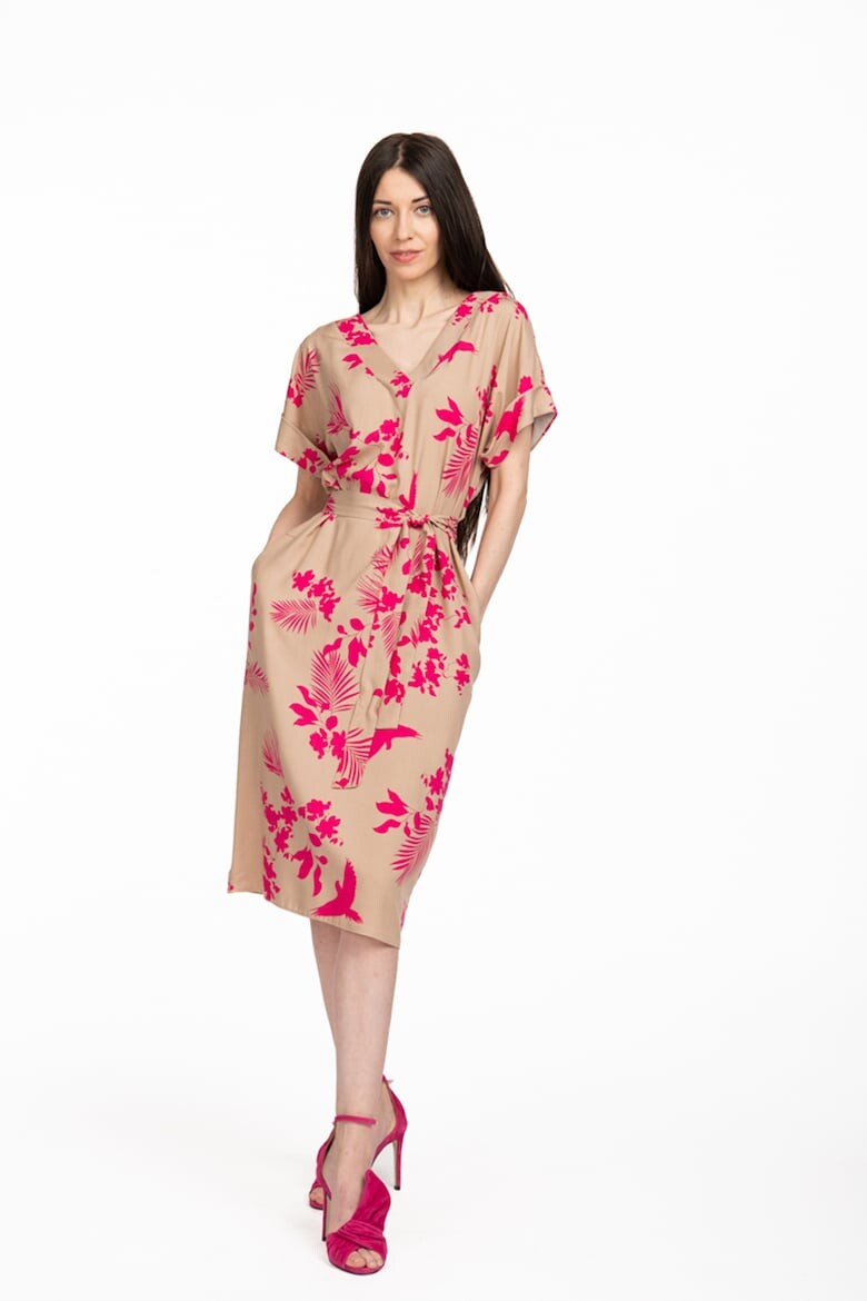 

Тропическое платье Traci Couture De Marie, фуксия