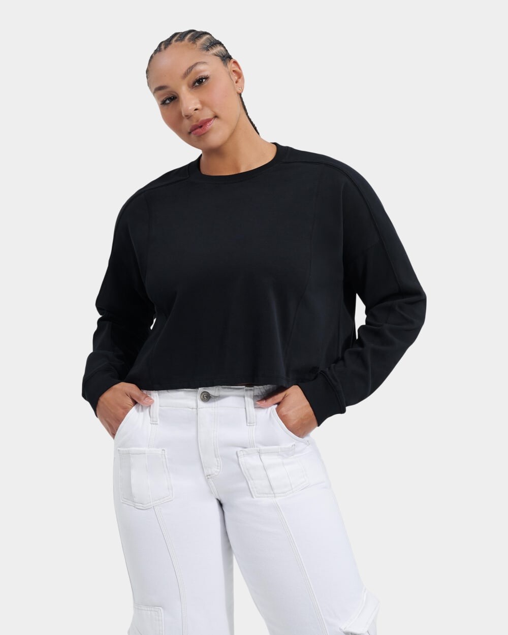 

Лонгслив Delylah Long Sleeve Crop Top UGG, черный