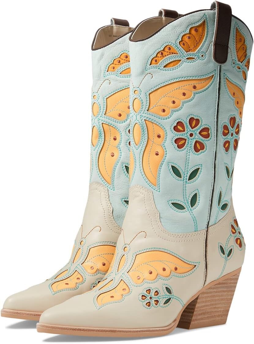 

Ковбойские сапоги Lelou Dolce Vita, цвет Ivory Multi Leather