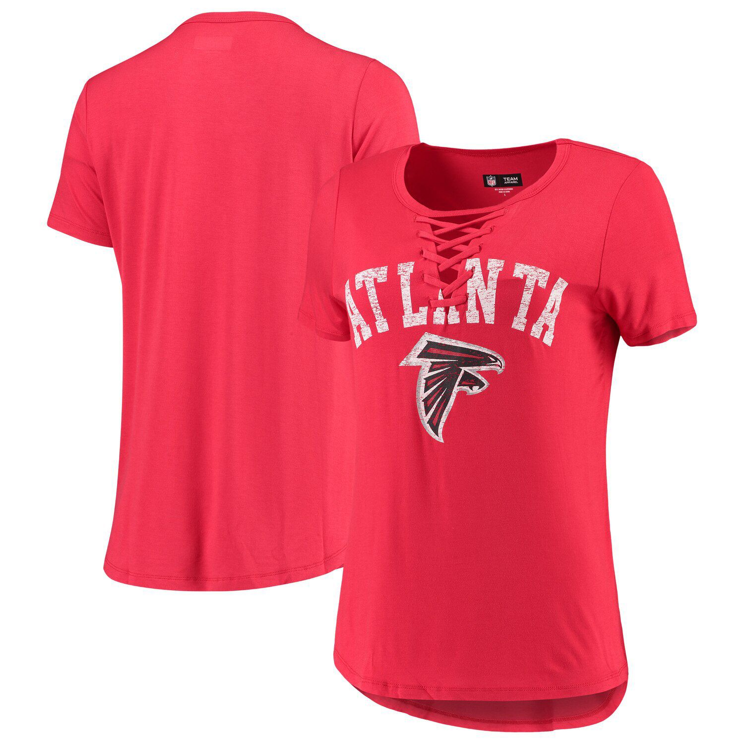 

Женская спортивная футболка New Era Red Atlanta Falcons на шнуровке New Era