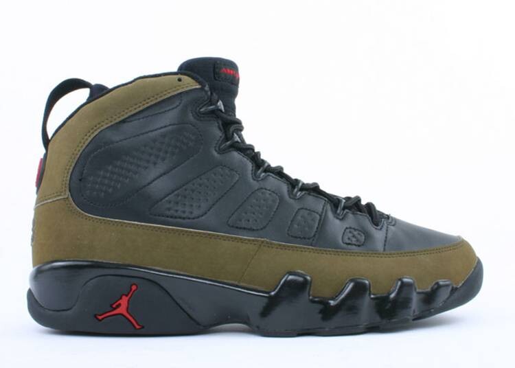 

Кроссовки AIR JORDAN 9 RETRO 'OLIVE' 2002, черный