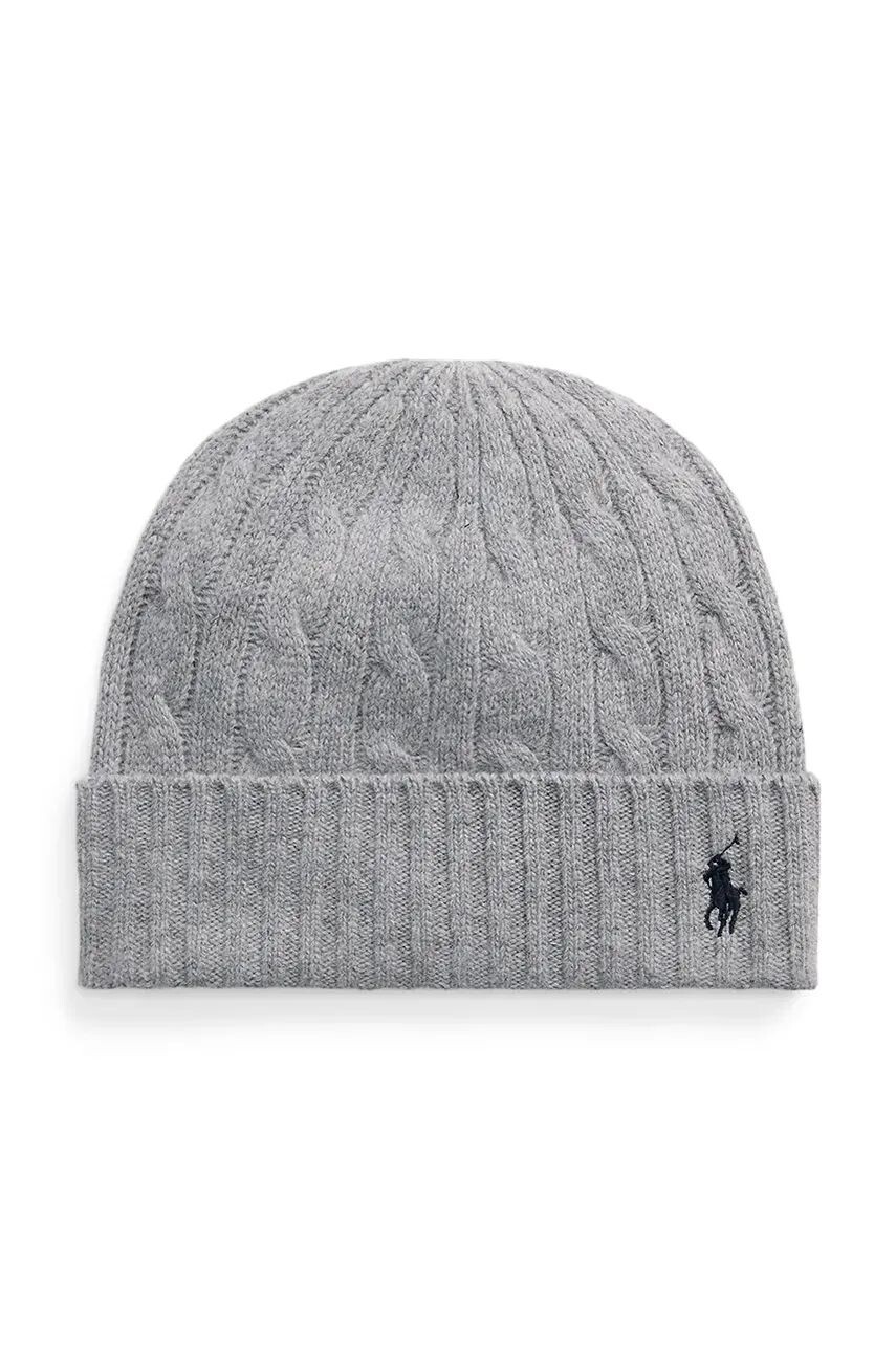 

Шерстяная кепка Polo Ralph Lauren, серый