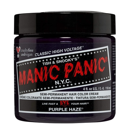 Полуперманентная краска для волос Manic Panic Purple Haze Classic Creme Vegan без жестокости 118 мл manic panic classic purple haze