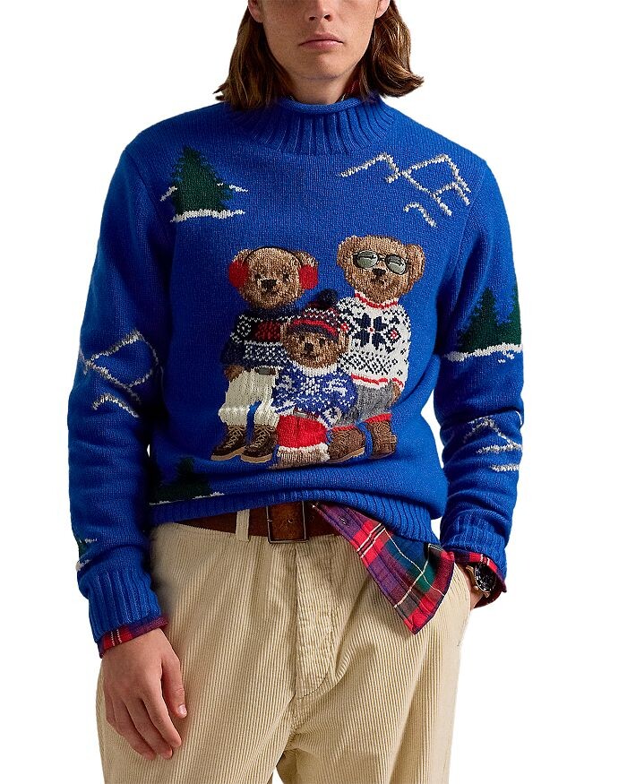 

Свитер с тремя медведями Polo Ralph Lauren, синий