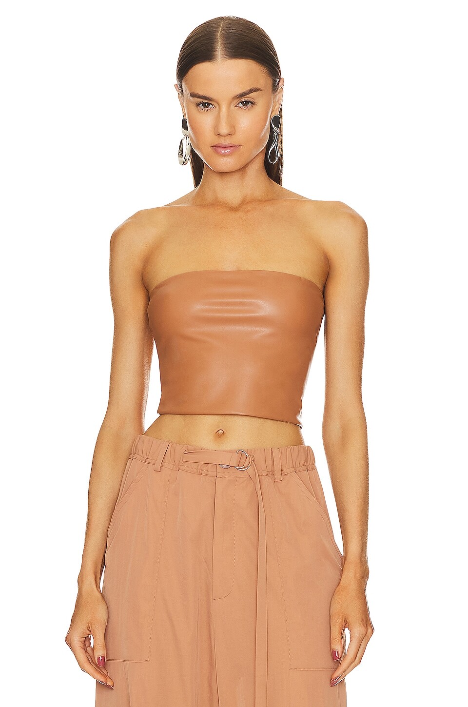 

Топ Lapointe Faux Leather Tube, цвет Sienna