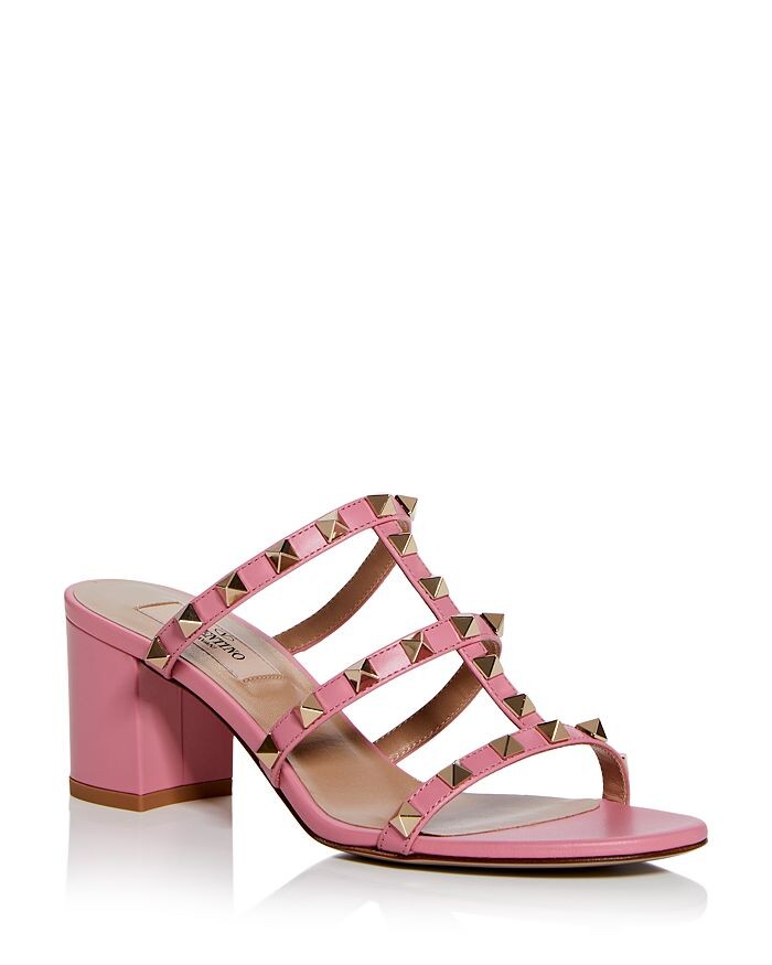 

Женские шлепанцы Rockstud на блочном каблуке Valentino Garavani