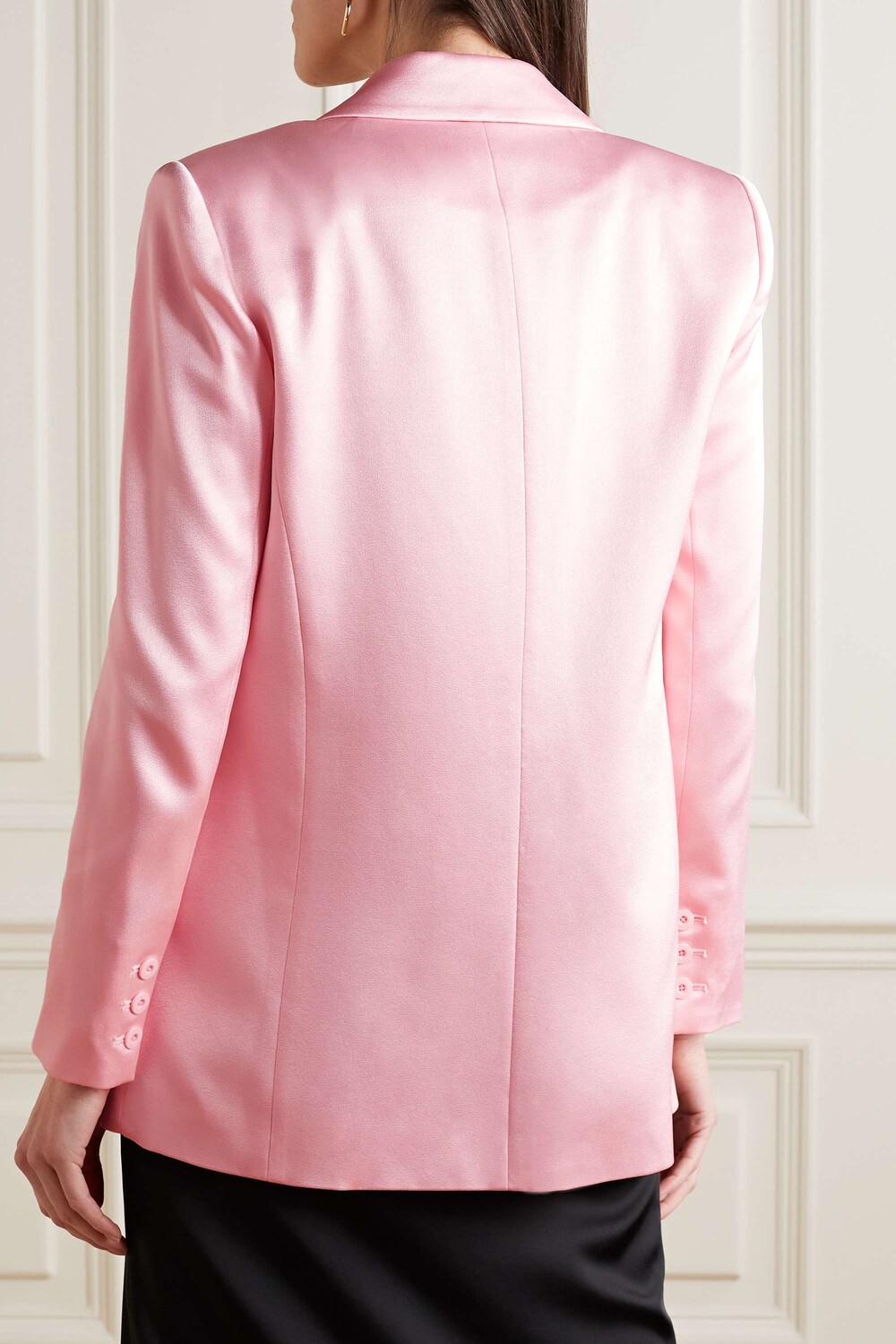 

ALICE + OLIVIA блейзер Shan из атласного дюшеса, розовый