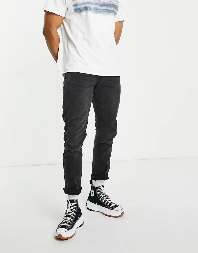 

Черные джинсы узкого кроя Topman