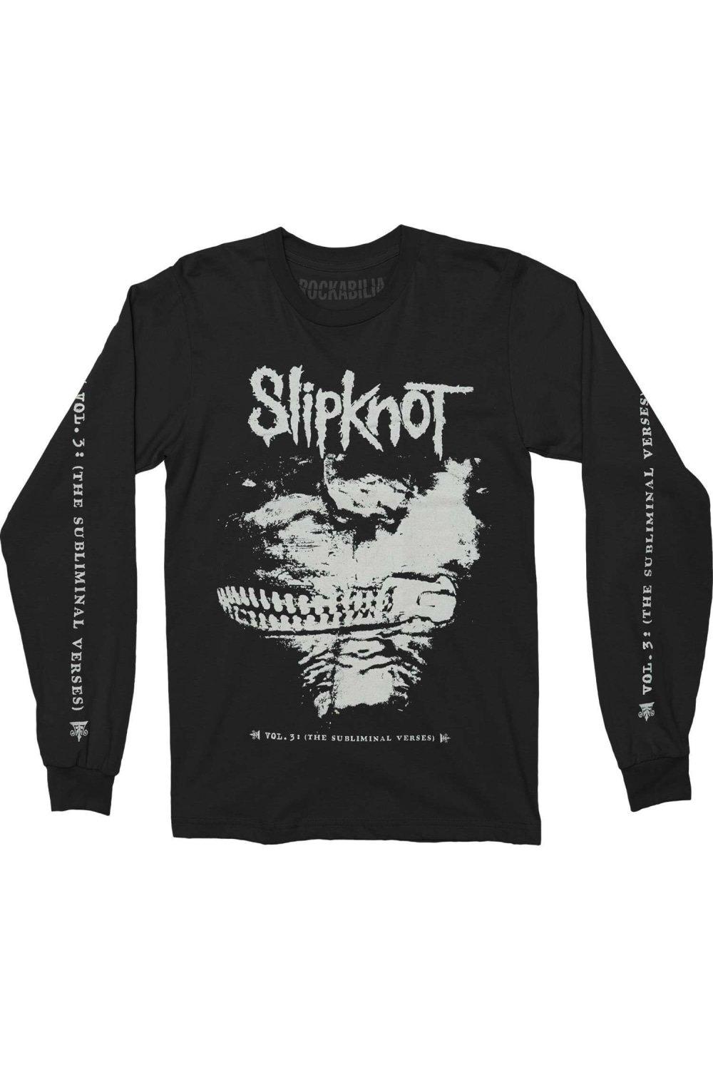 slipknot cd slipknot vol 3 the subliminal verses Футболка с длинными рукавами и принтом на спине Subliminal Verses Slipknot, черный