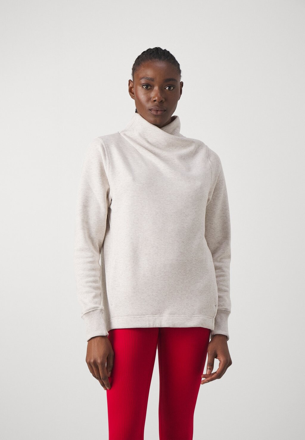 

Толстовка COZY KARMA TWIST NECK Athleta, цвет toasted brown heather