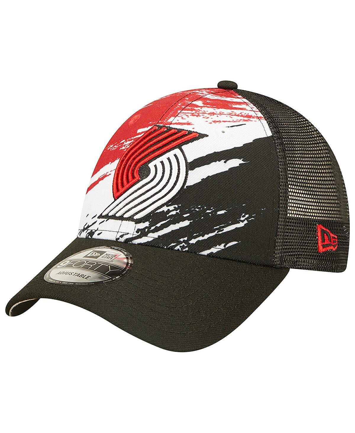 

Мужская черная кепка Portland Trail Blazers Marble 9FORTY Trucker Snapback New Era