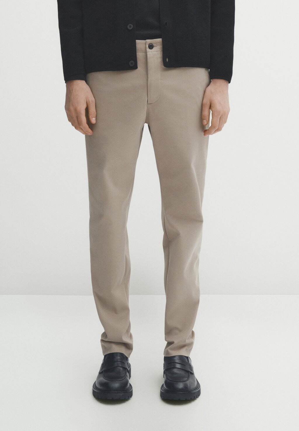 

Чино SPORTLICHE MIT KAROMUSTER Massimo Dutti, цвет mottled beige