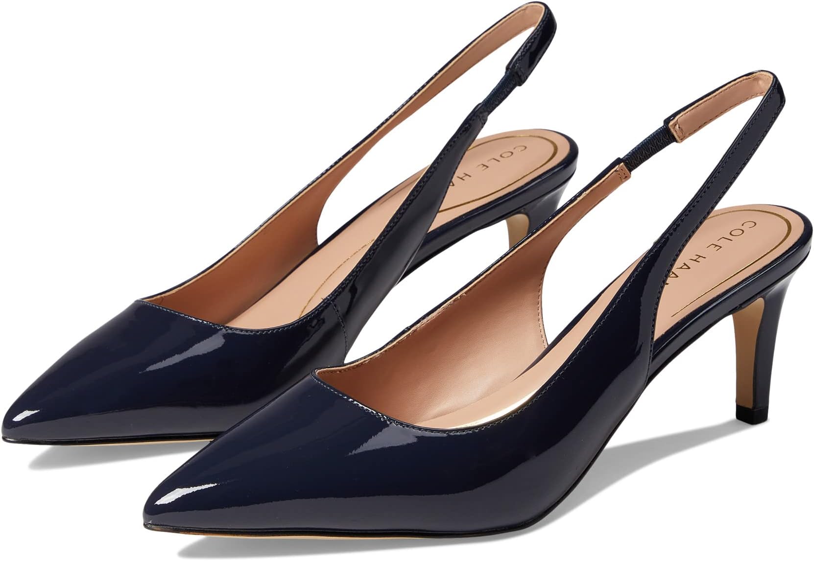 

Туфли Cole Haan Vandam Sling Back Pump 65 mm, цвет Navy Patent