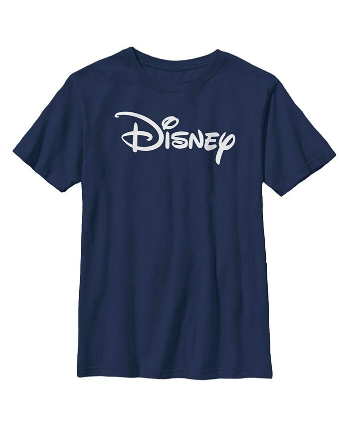 

Детская футболка с простым логотипом для мальчиков Disney, синий