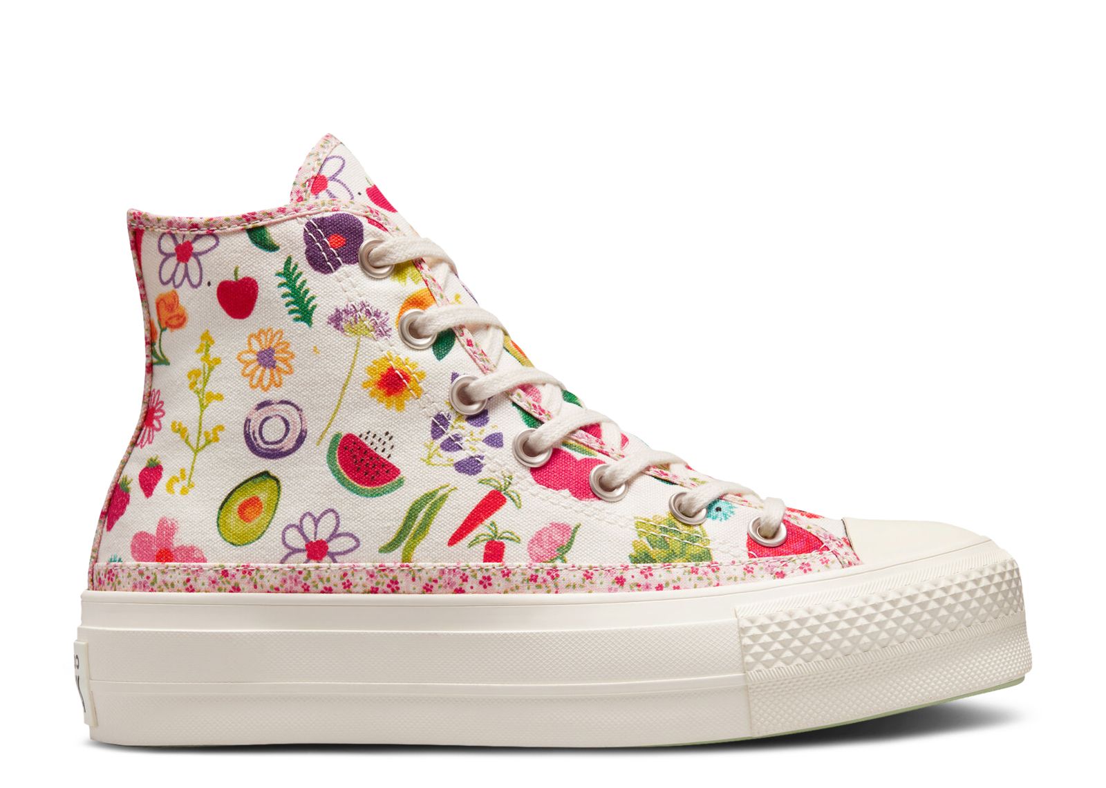 

Кроссовки Converse Wmns Chuck Taylor All Star Lift Platform High 'Fruits & Florals', белый