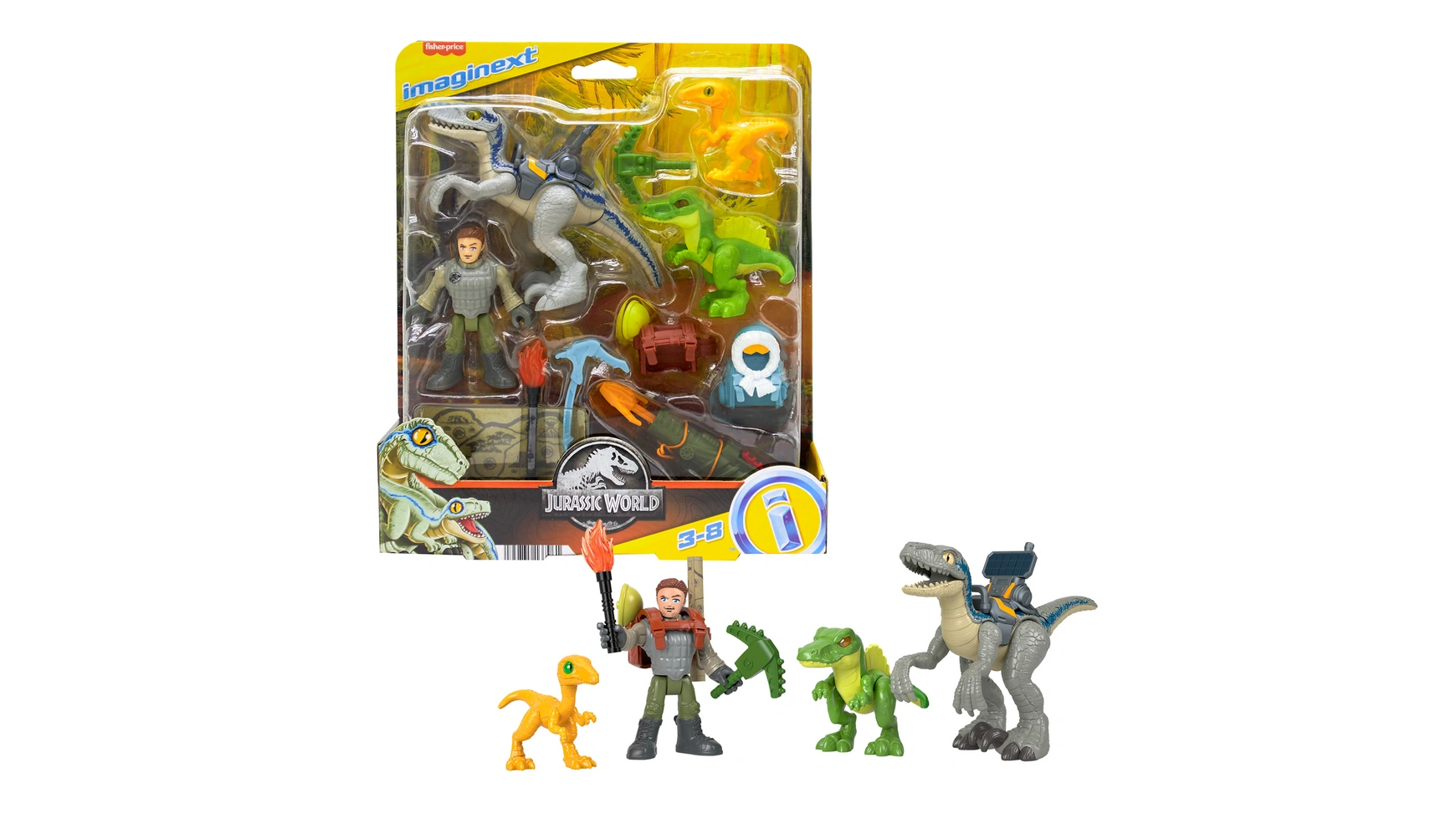 Imaginext Jurassic World Outdoor Adventure Dinopack набор мягкая игрушка динозавр даки термо кружка мир юрского периода мир динозавров