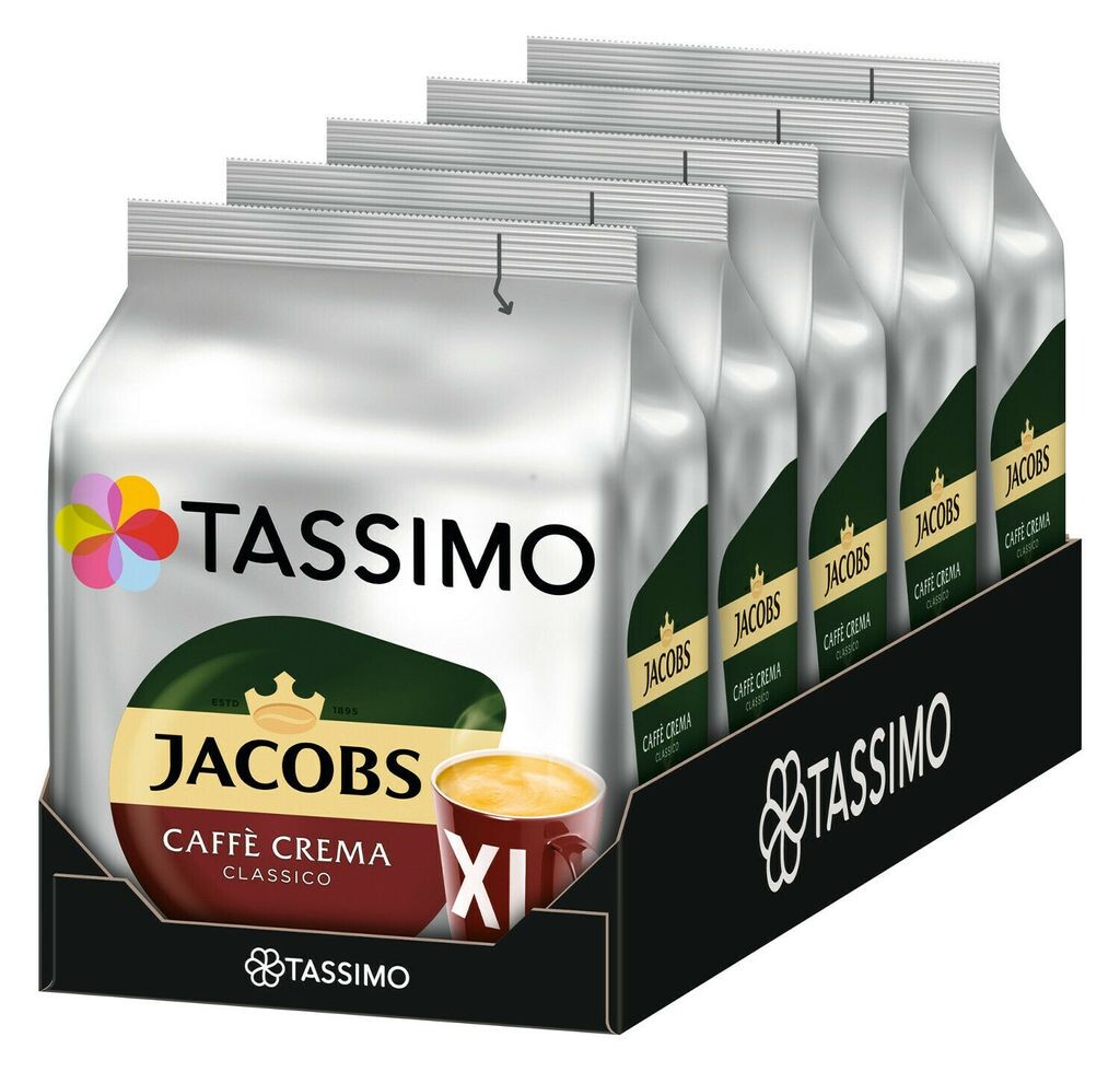 

Тассимо Джейкобс Caffè Crema Classico XL | 5 упаковок дисков по 16 Т каждая. Tassimo