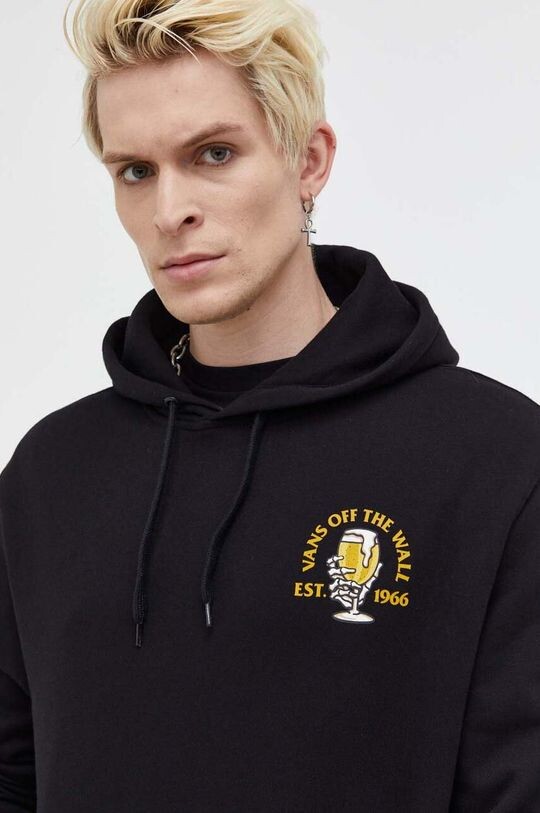 

Хлопковая толстовка Vans, черный