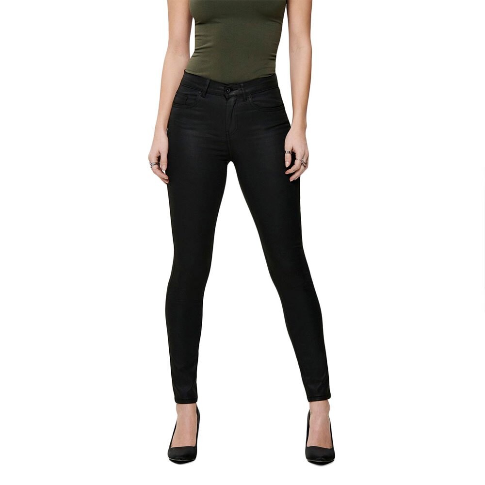 

Брюки Only Hush Life Mid Waist Skinny Coat Ankle, черный
