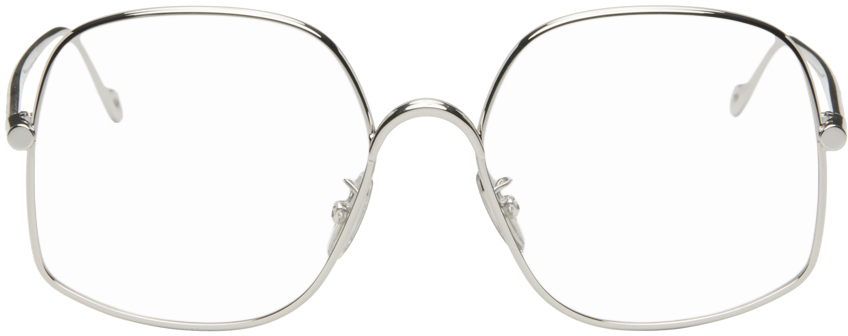 Серебряные квадратные очки LOEWE цена и фото