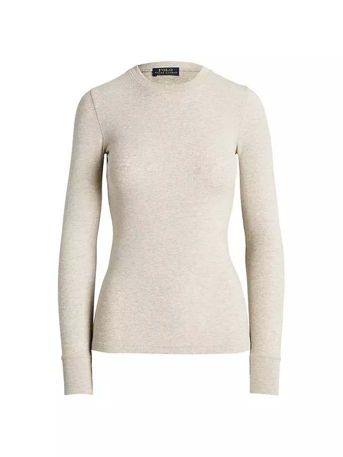 

Топ в рубчик с нашивкой на локте Polo Ralph Lauren, цвет tuscan beige