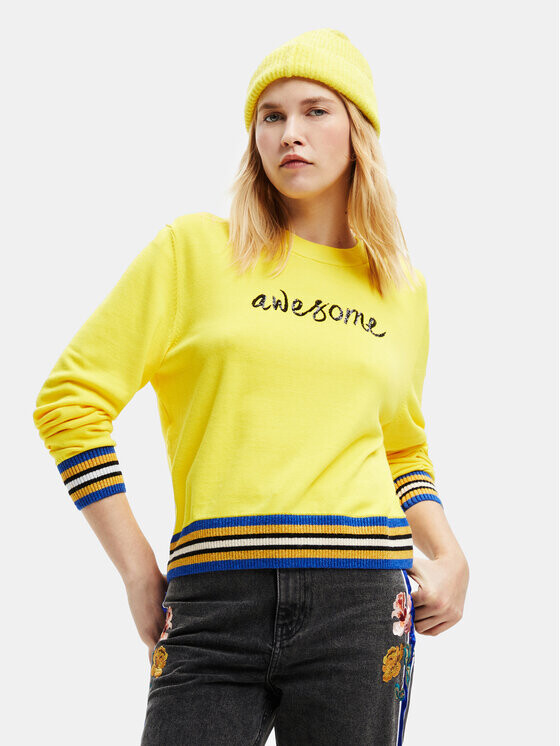

Свитер обычного кроя Desigual, желтый