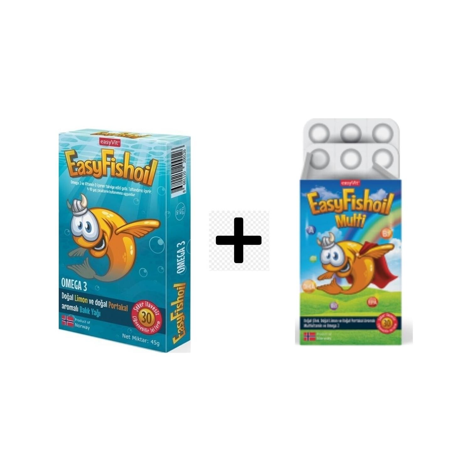 

Easyvit Easyfishoil Omega 3 30 капсул + Easyfishoil Multi 30 капсул Cofre Package