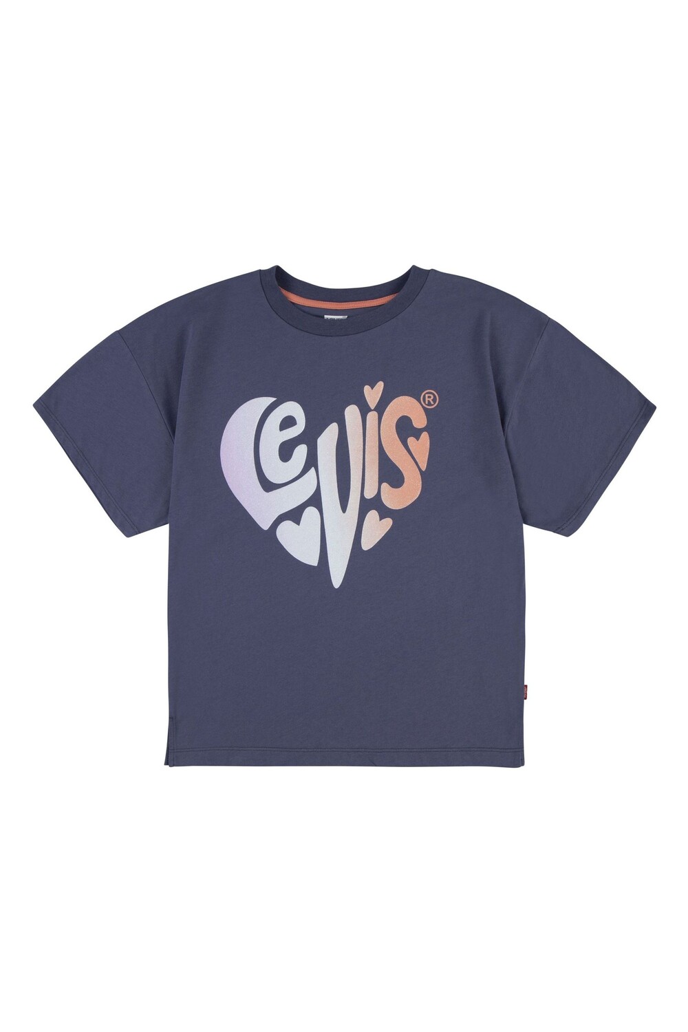 

Футболка оверсайз в форме сердца с логотипом Levi's, синий